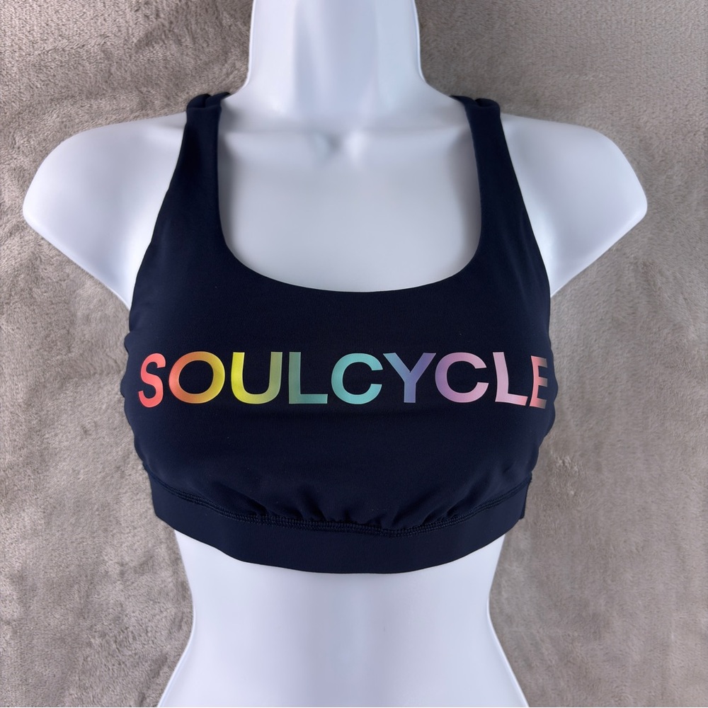 Lululemon x SoulCycle Sports Bra Womens Size 10 Black Logo Activewear